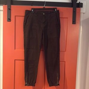 CAbi Brown Cargo Pants with Jogger Style